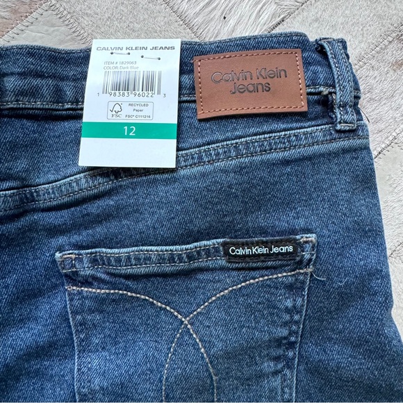 Calvin‎ Klein Blue Straight Leg Jeans - Picture 9 of 14
